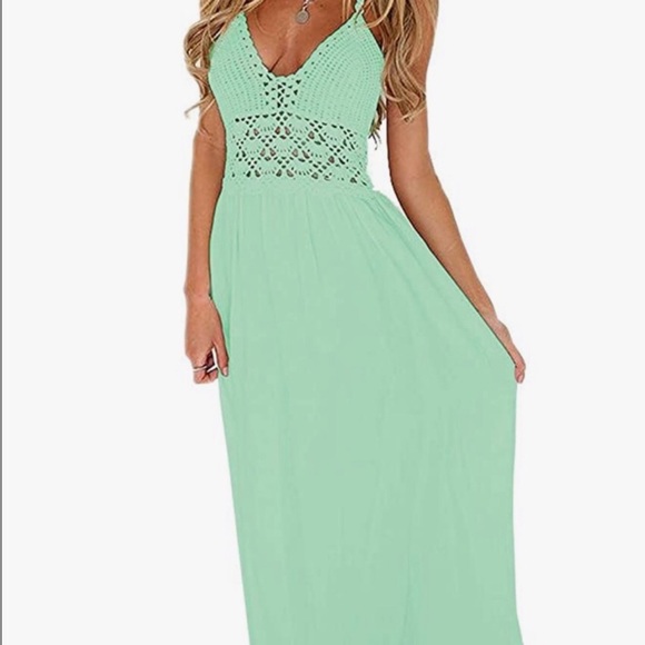 Dresses & Skirts - Crochet top maxi dress, medium flowy. Bigger busted may have a bit of side boob